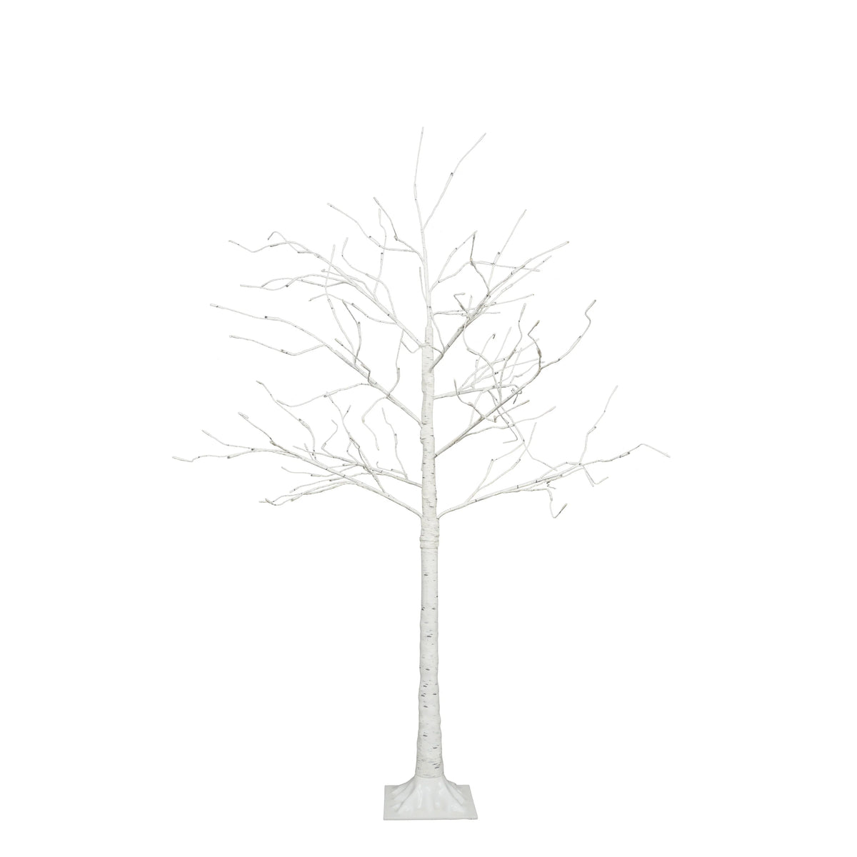 AECOJOY Set of Lighted Birch Tree, 4FT/5FT/6FT LED Artificial Tree with Warm White Lights, Christmas Tree for Decoration