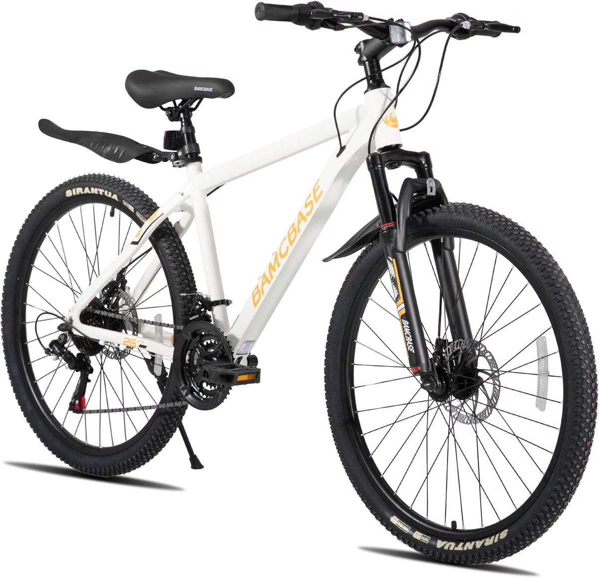 HILAND 26 in Mountain Bike, Mens and Womens Aluminum Frame MTB with 21 Speeds, Dis Brake, Hardtail Bicycle for Adults