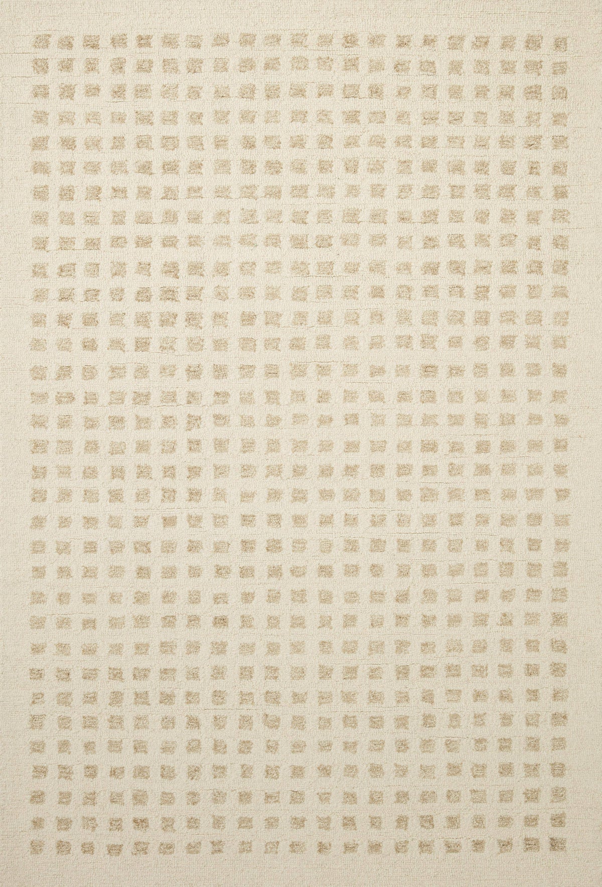 Chris Loves Julia x Loloi Polly Ivory / Natural Area Rug (POL-01) 18" x 18" Sample
