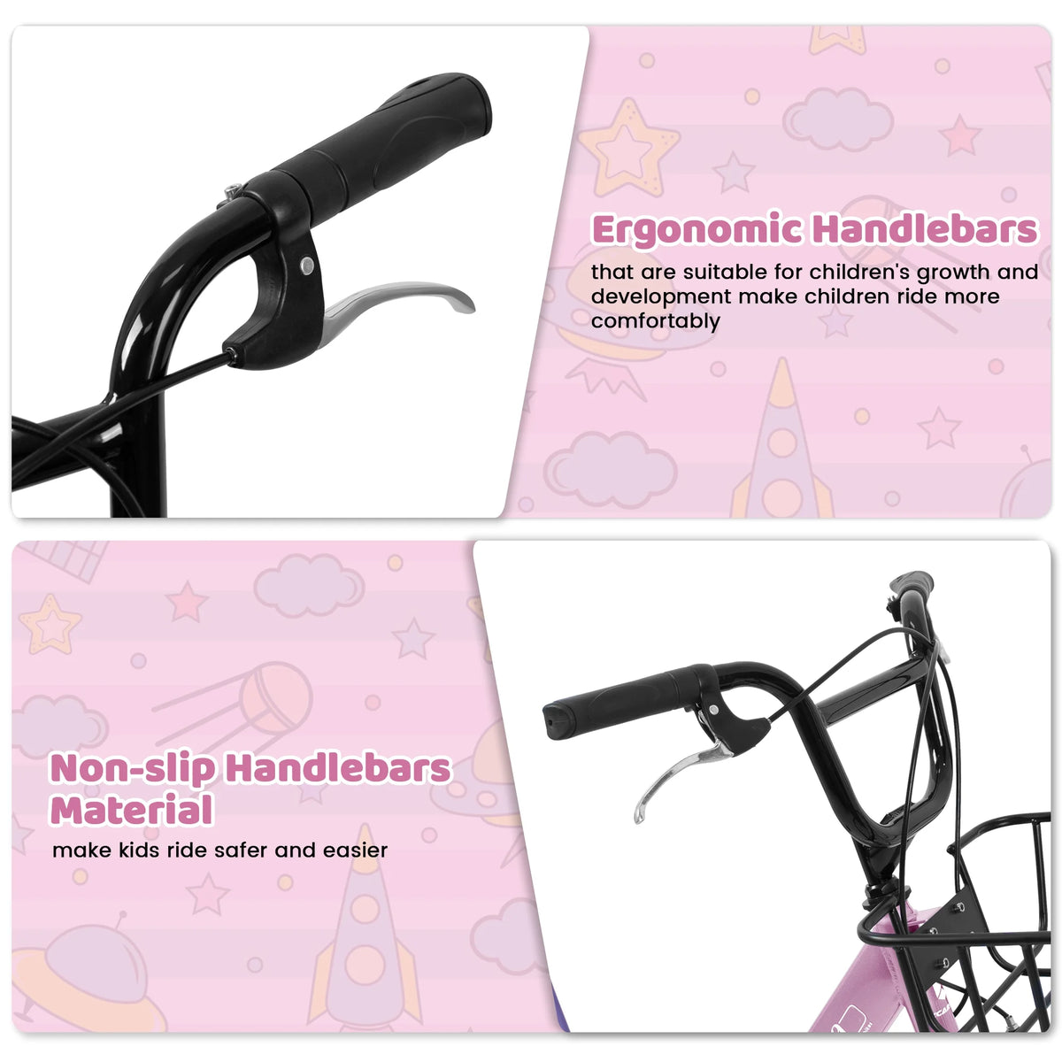 20 in Kids Bike for Boys & Girls Age 5 - 10, Children'S Bicycle with Front Basket & Rear Rack, Commuter Bike for School & Leisure