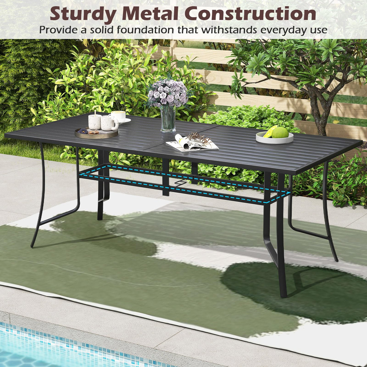Tangkula 9 Pieces Patio Dining Set for 8