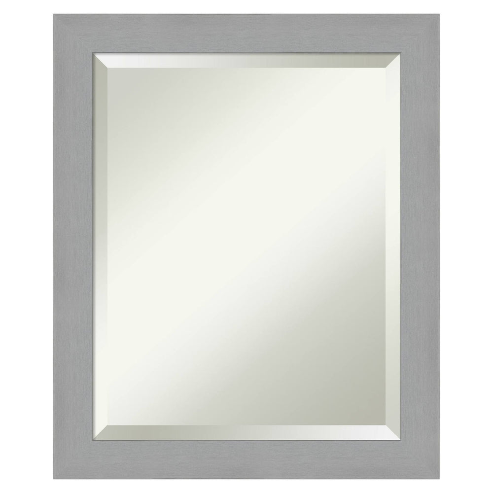 Amanti Art Brushed Nickel Framed Wall Mirror - 19.38 x 23.38 in