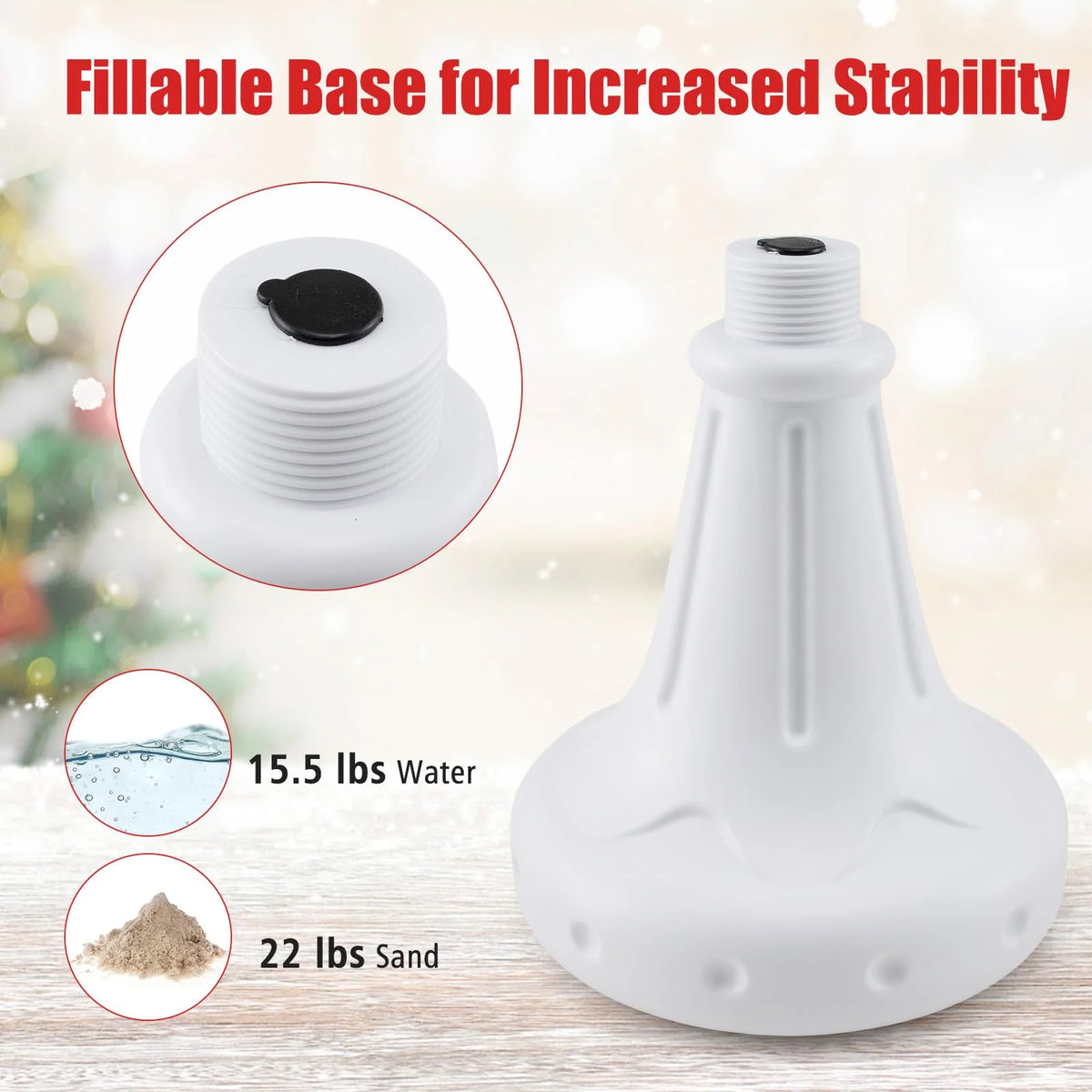 Tangkula 8 ft Musical Christmas Street Light Indoor/Outdoor Lamp Post with Warm White LEDs