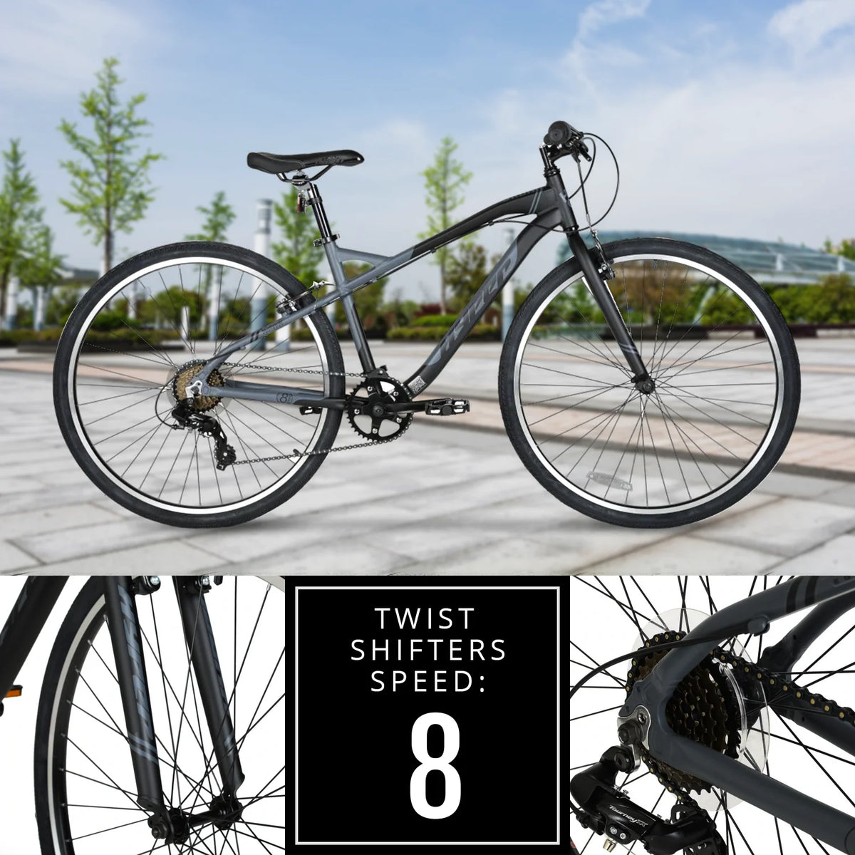 700c Hyper Bicycles Urban Bike for Adults, Gray, Character Group: Urban