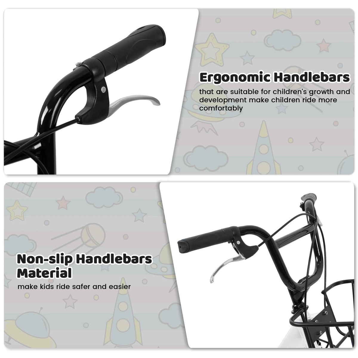 20 in Kids Bike for Boys & Girls Age 5 - 10, Children'S Bicycle with Front Basket & Rear Rack, Commuter Bike for School & Leisure