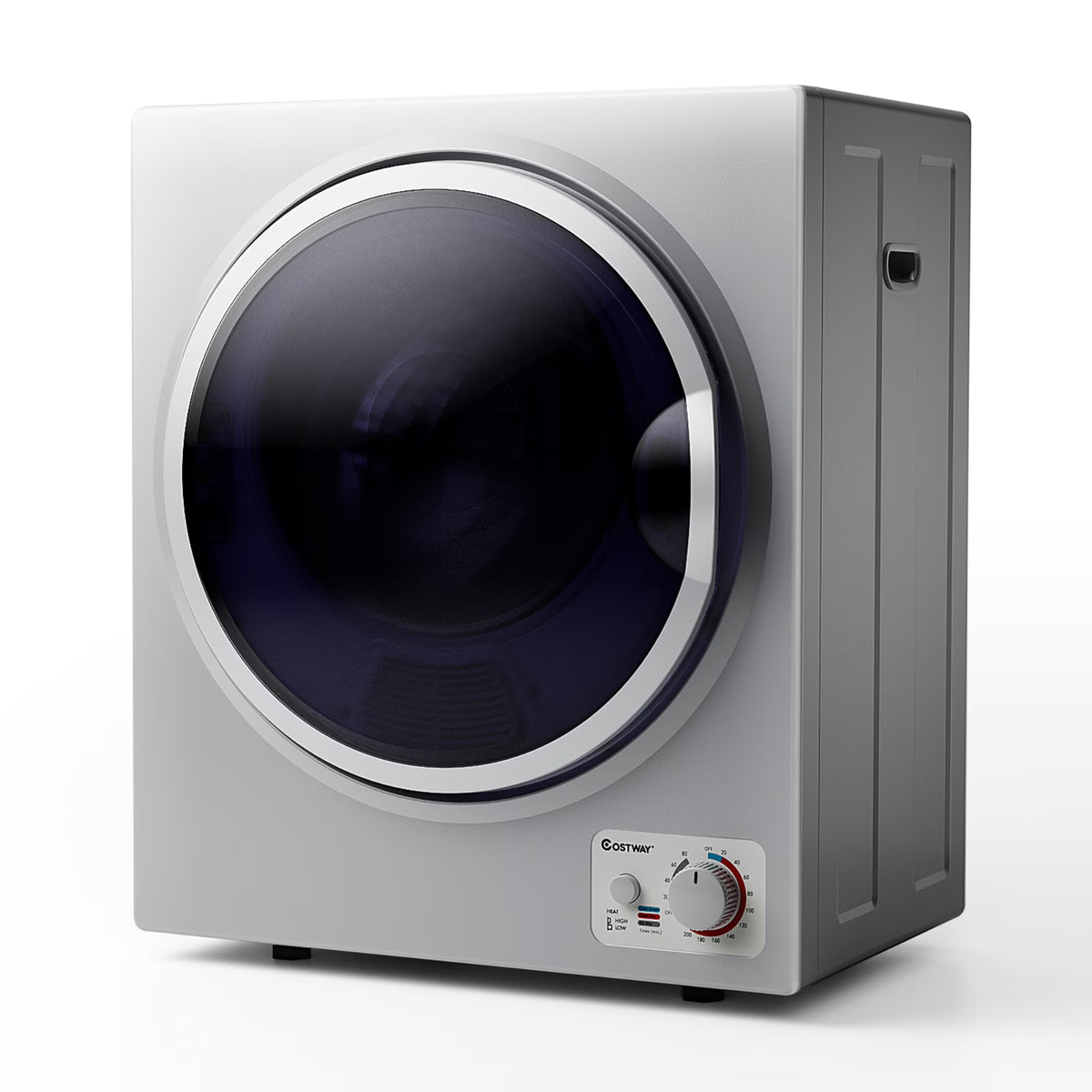 Costway Electric Tumble Compact Laundry Dryer Stainless Steel Wall Mounted 1.5 Cu .ft