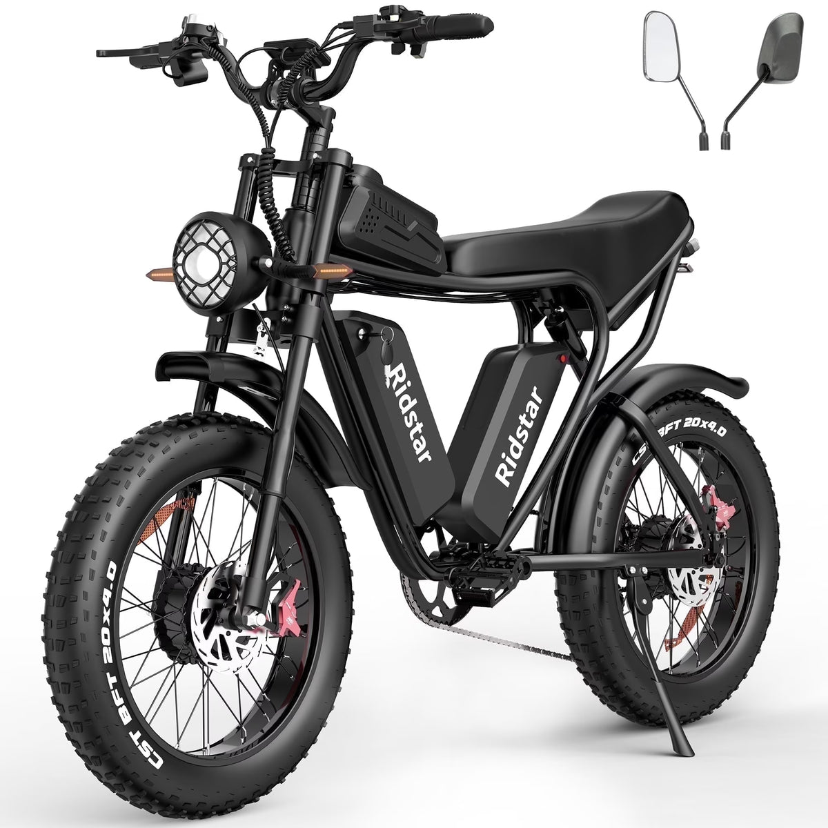 Ridstar Electric Bike for Adults, Peak 1500W 30MPH, 48V 15.6ah Electric Bicycle, Full Suspension Mountain Bike UL2849
