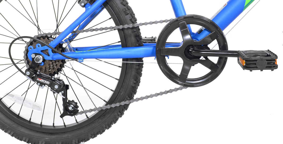 20" Crossfire 6 - Speed Boy'S Mountain Bike, Blue/Green