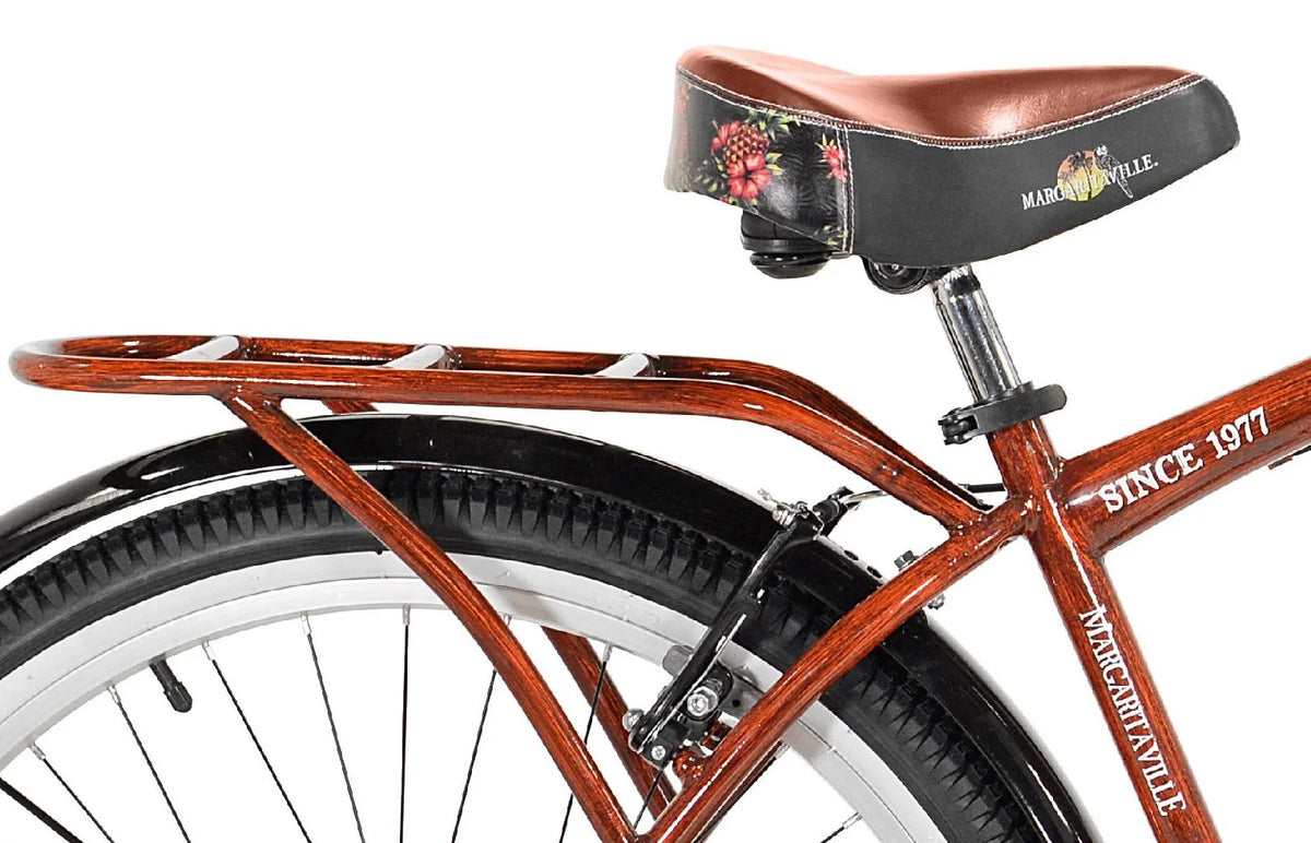 26" Margaritaville Men'S Cruiser Bike, Wood Grain Color