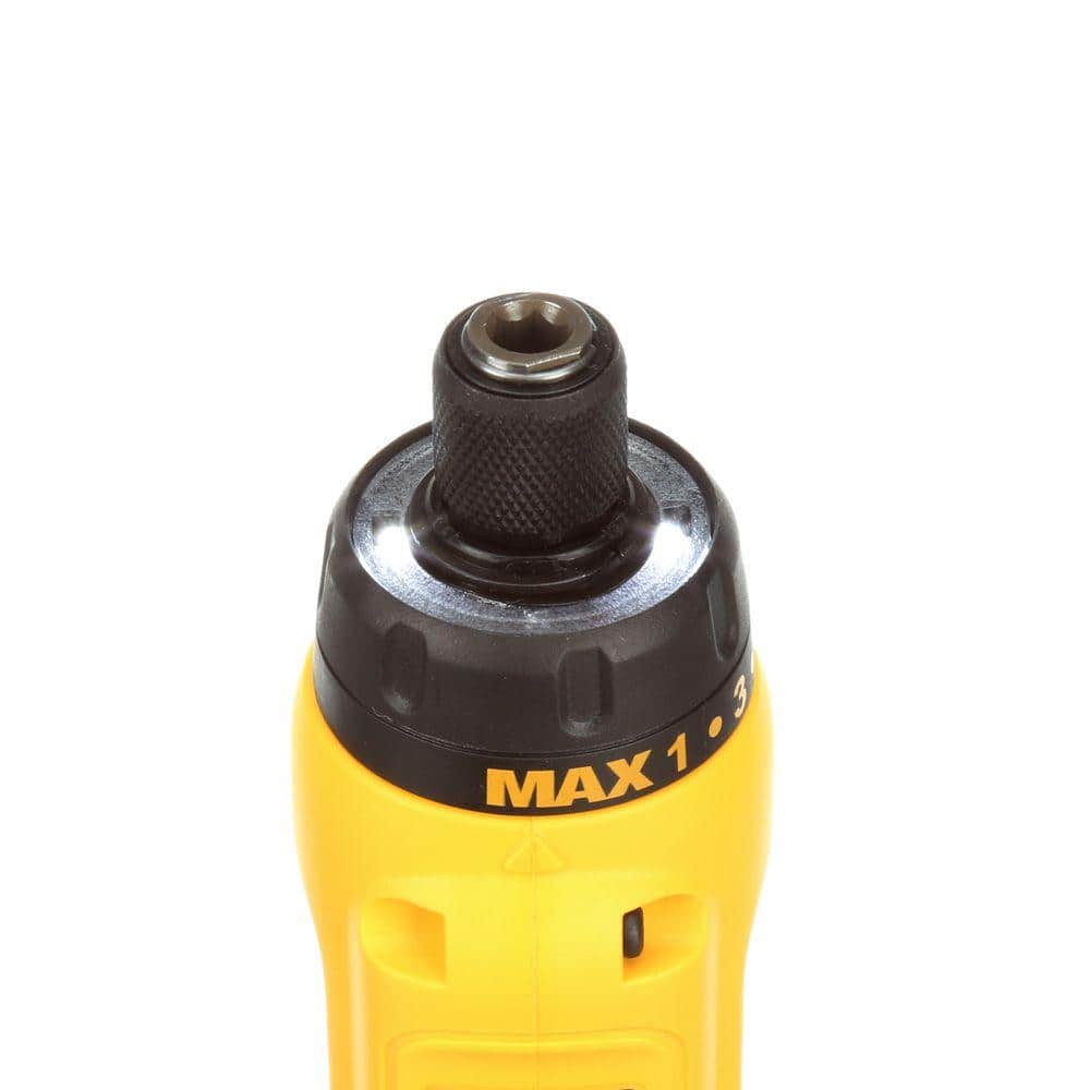 8V MAX Cordless Gyroscopic Screwdriver with Adjustable Handle. (2) 1.0Ah Batteries. Charger. and Bag DCF680N2