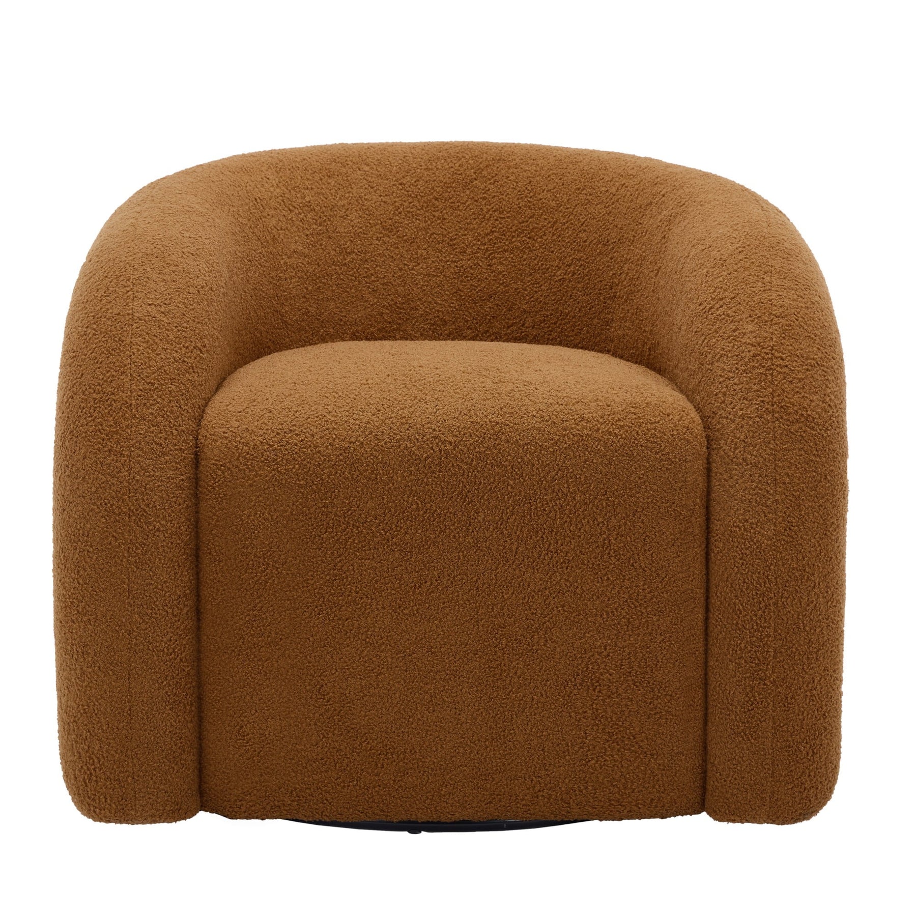 360 Swivel Accent Chair for Living Room, Boucle Barrel Armchair Single Sofa Chair Reading Chair, Sage Green
