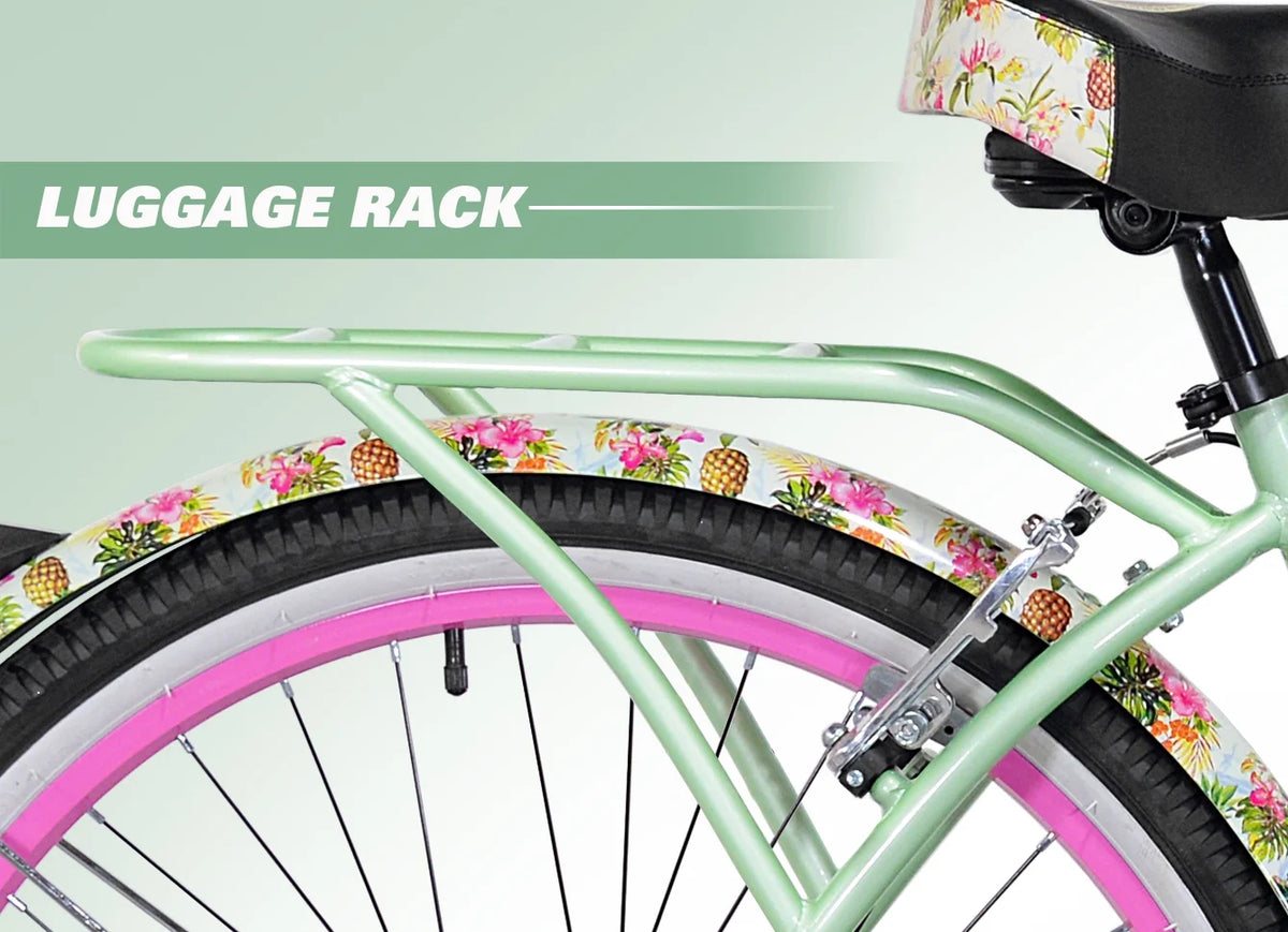 26" Pineapple Women'S Cruiser Bike, Green