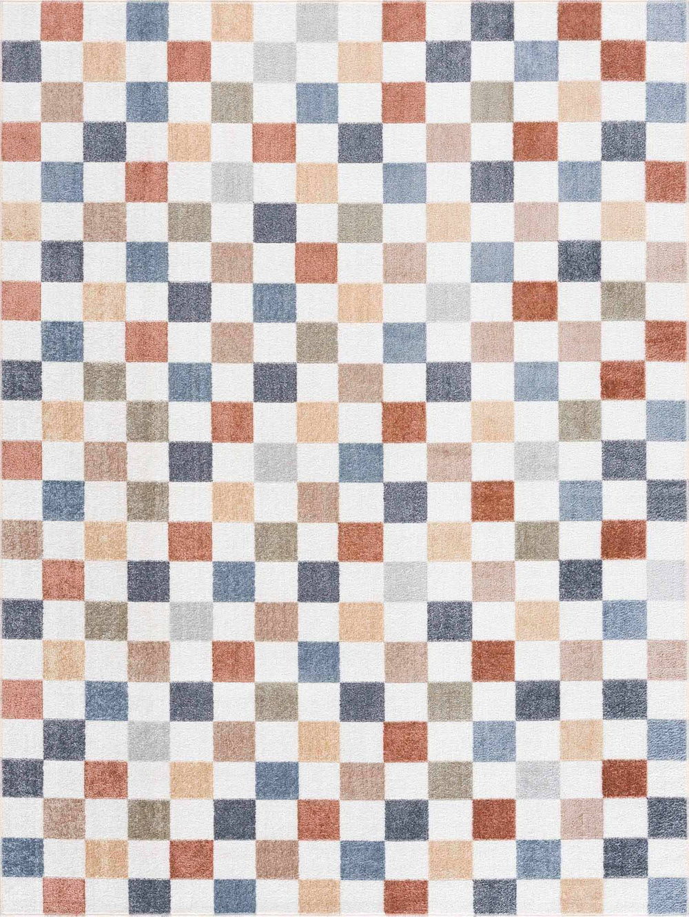 Hauteloom Alie Colorful Checkered Washable Rug | Washable Area Rug for Living Room, Bedroom | Colorful Checkered Rug - 5'3" x 7' Rectangle