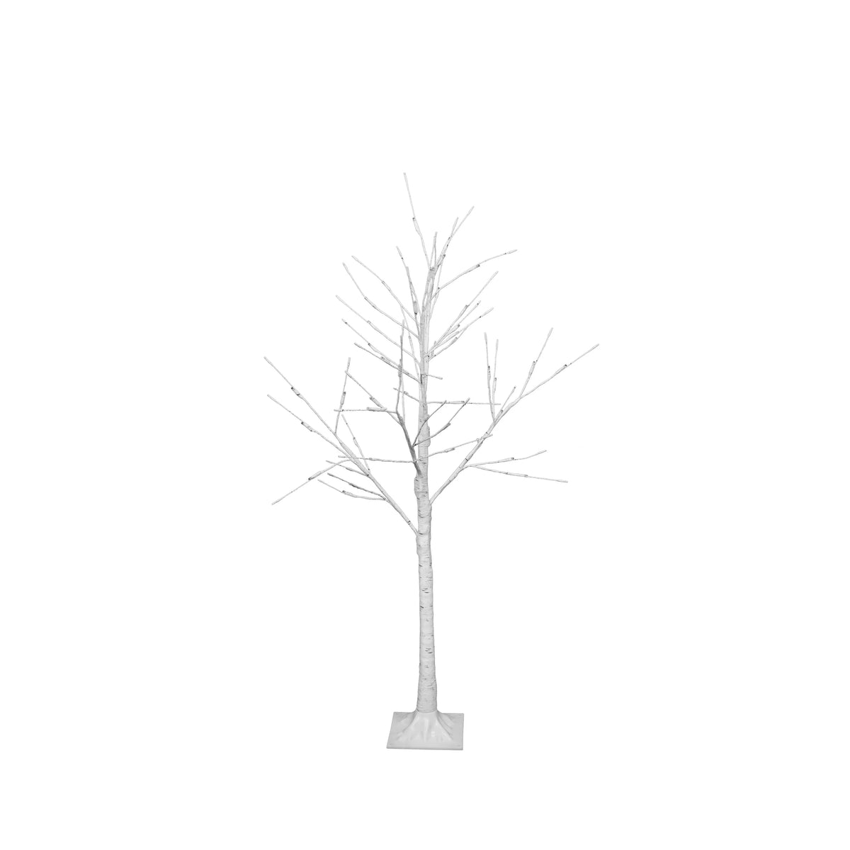 AECOJOY Set of Lighted Birch Tree, 4FT/5FT/6FT LED Artificial Tree with Warm White Lights, Christmas Tree for Decoration