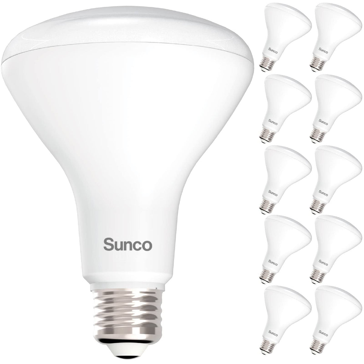 Sunco Lighting 10 Pack BR30 LED 11watt 65W Equivalent 5000K Daylight Dimmable Indoor Outdoor 850 Lumens Flood Light Bulb UL Listed