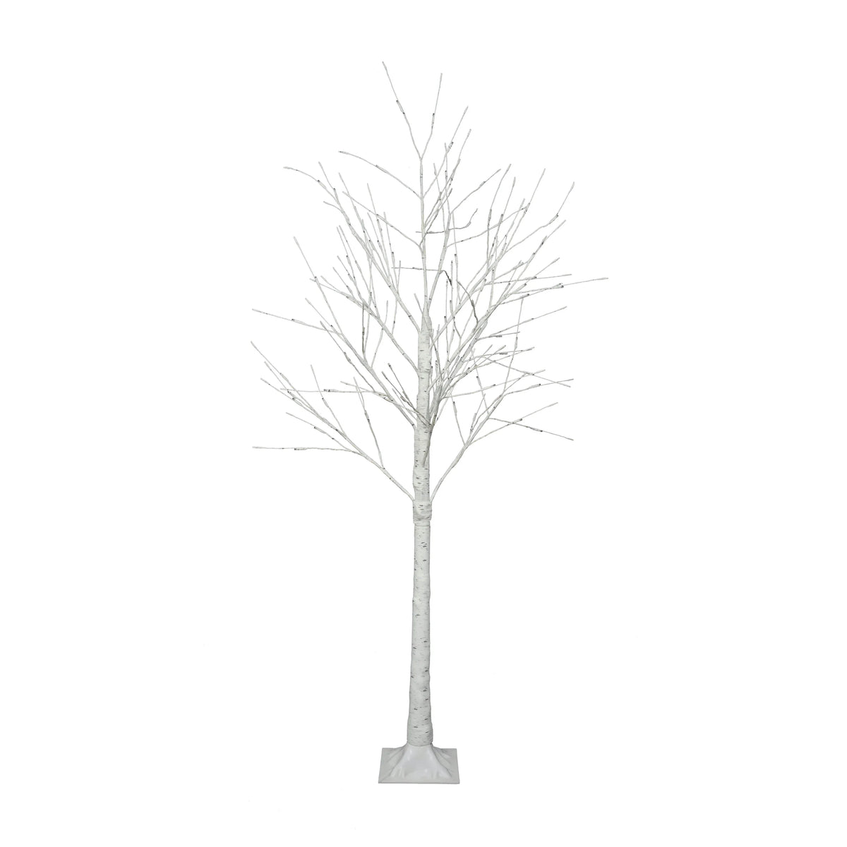 AECOJOY Set of Lighted Birch Tree, 4FT/5FT/6FT LED Artificial Tree with Warm White Lights, Christmas Tree for Decoration