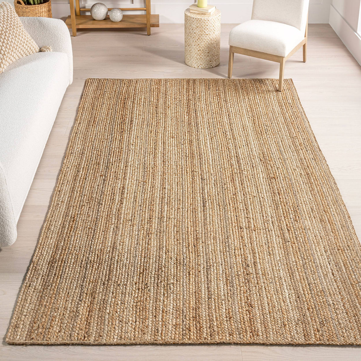 10'x13' Hand Woven Rigo Jute Area Rug Natural - nuLOOM