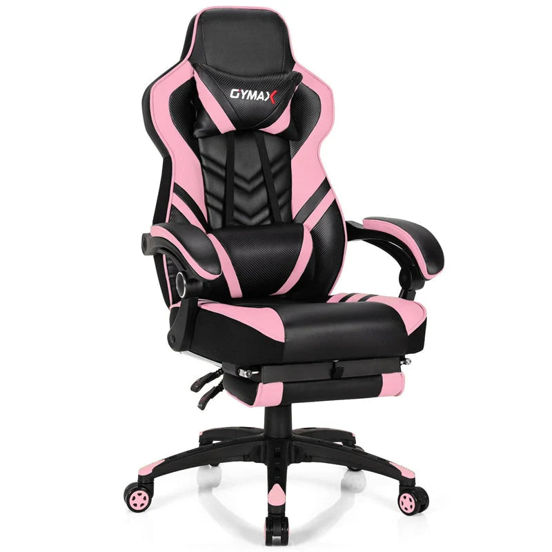 Ergonomic Gaming Chair Recliner with Footrest, Linkage Armrests & Lumbar Support, Big Wide High Back Swivel Video Gaming Office Computer Chair