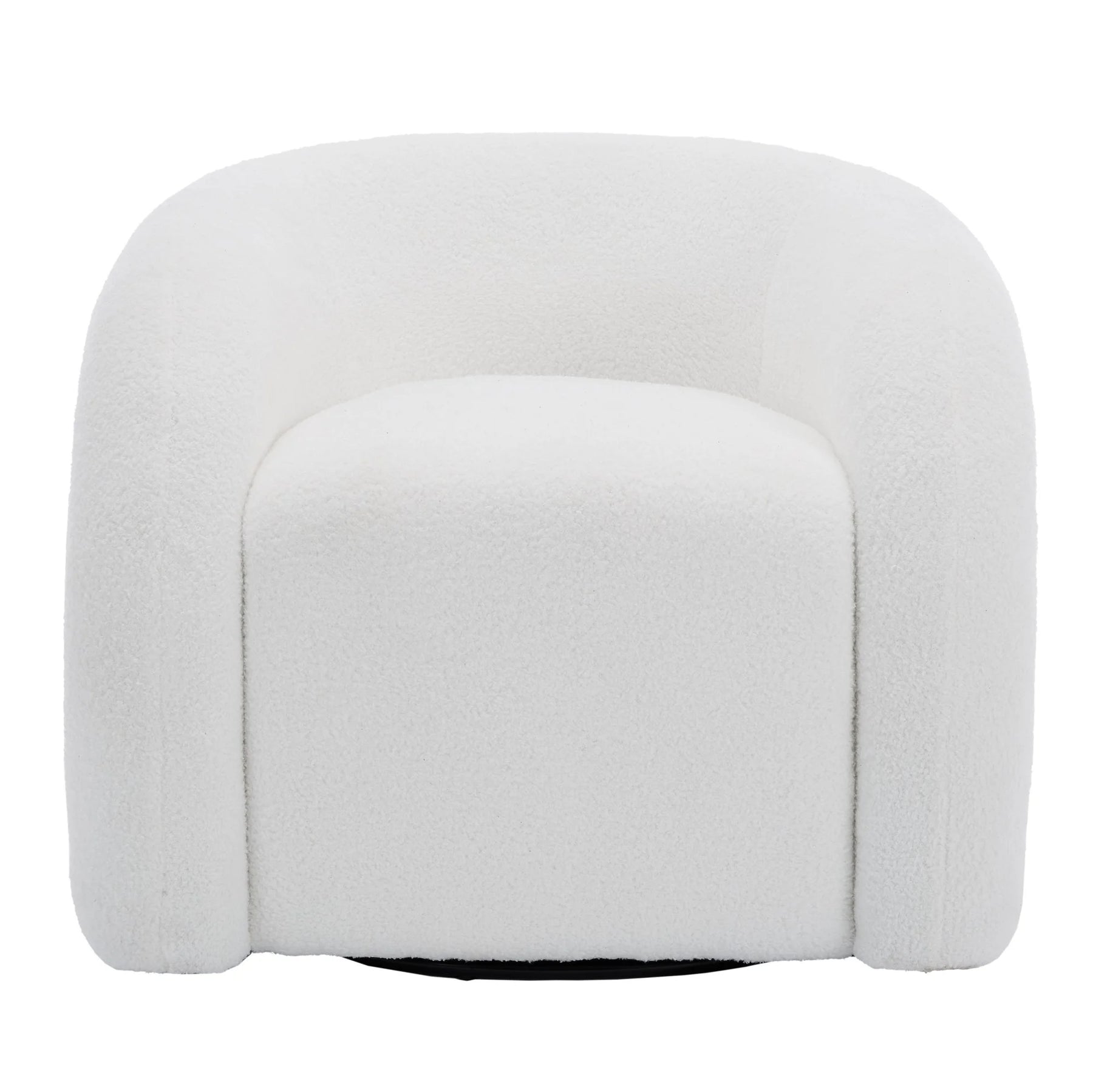 360 Swivel Accent Chair for Living Room, Boucle Barrel Armchair Single Sofa Chair Reading Chair, Sage Green