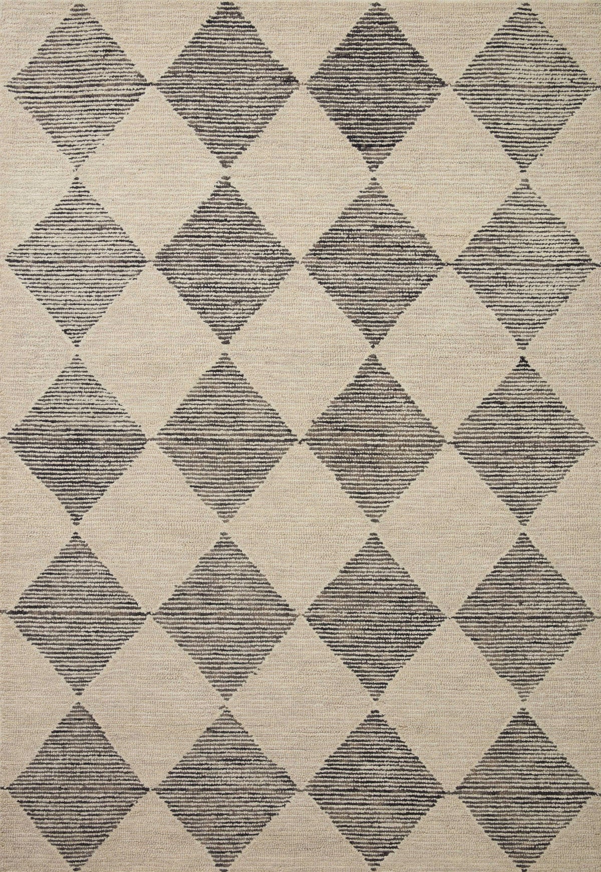 Chris Loves Julia x Loloi Francis FRA-01 Beige Charcoal Rug - 5 ft x 7 ft 6 in
