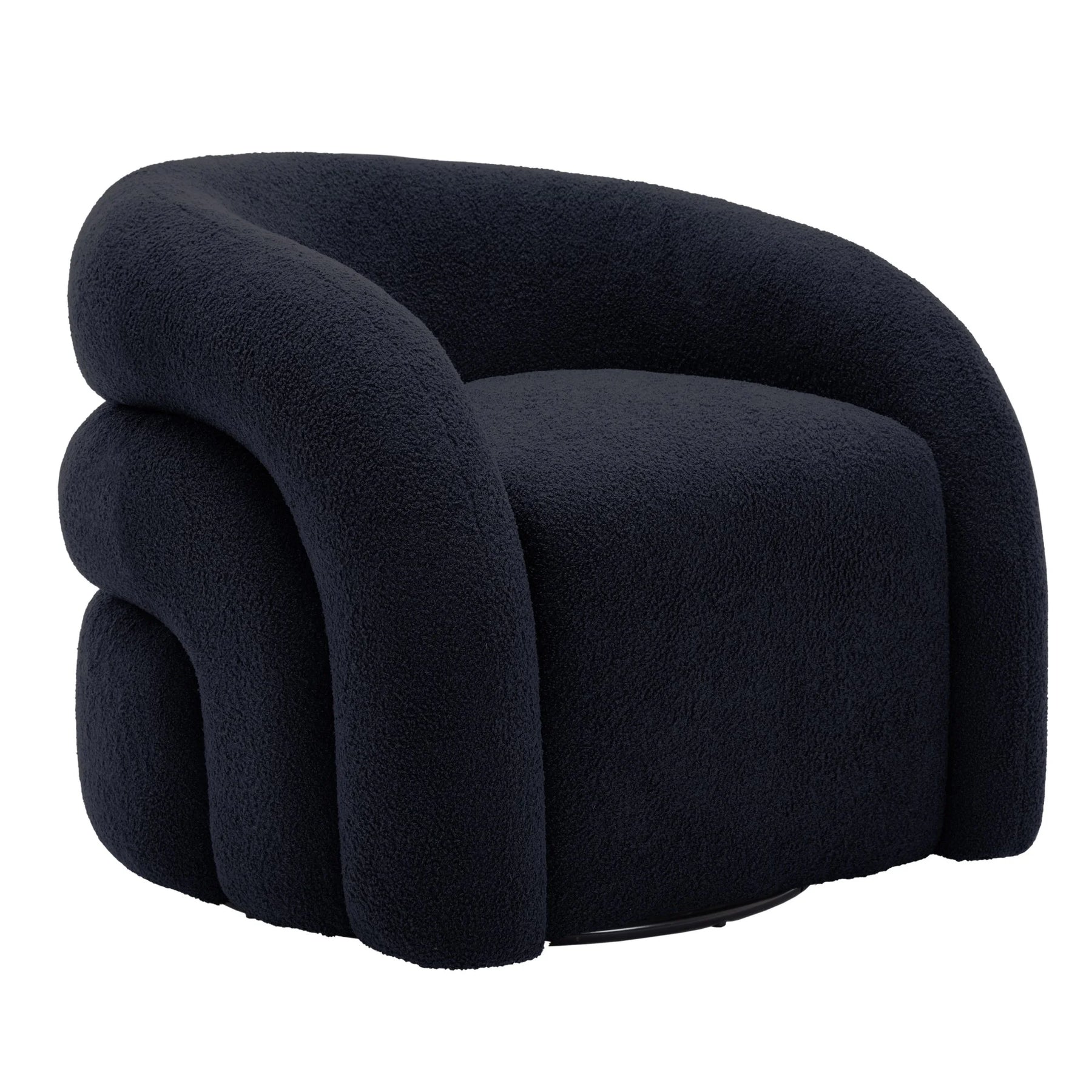 360 Swivel Accent Chair for Living Room, Boucle Barrel Armchair Single Sofa Chair Reading Chair, Sage Green