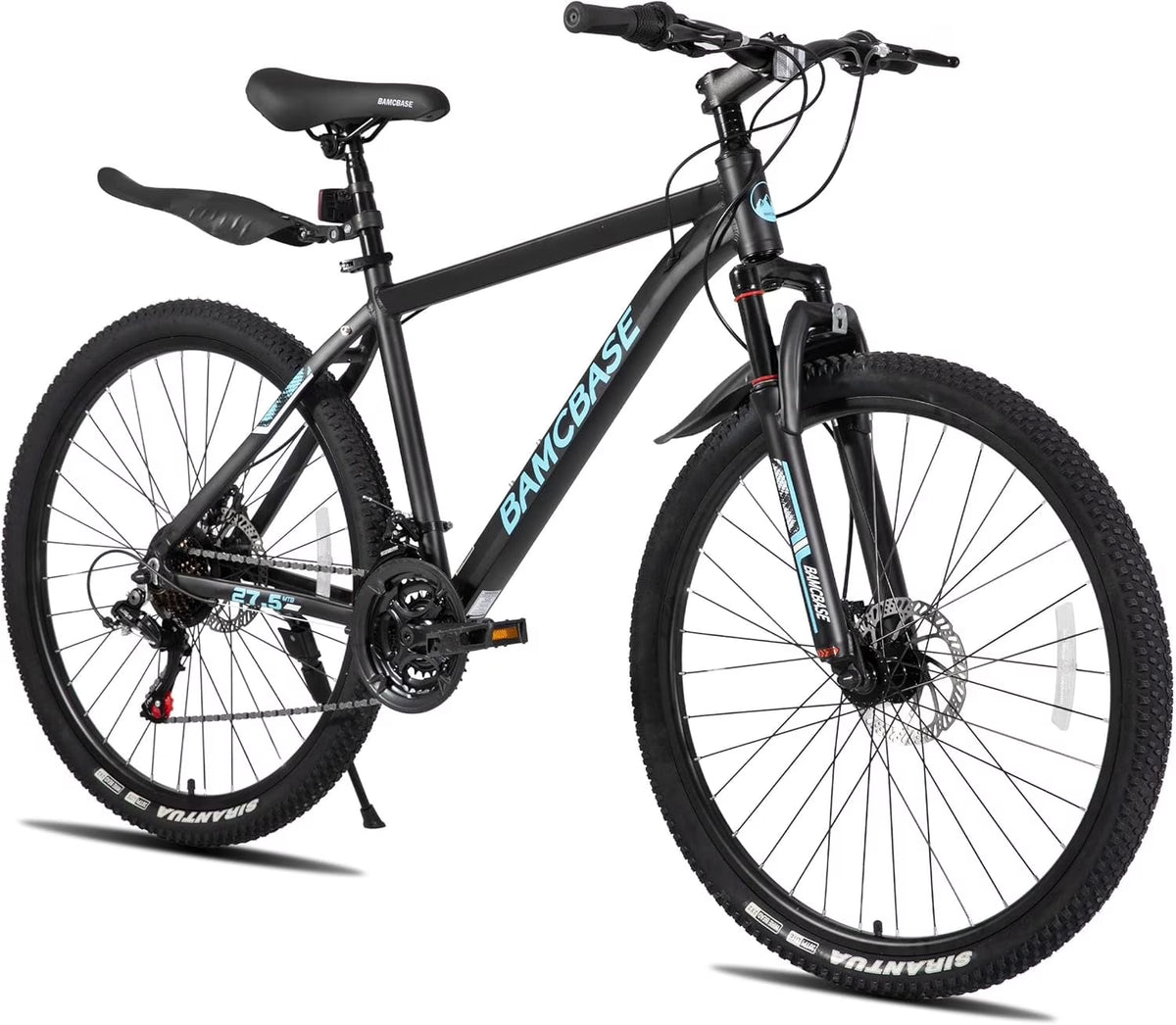 HILAND 26 in Mountain Bike, Mens and Womens Aluminum Frame MTB with 21 Speeds, Dis Brake, Hardtail Bicycle for Adults