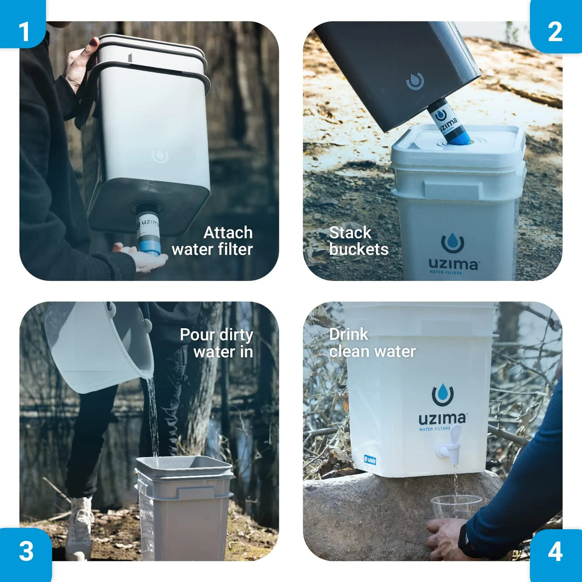 Uzima Camping Water Filter and Drinking Water Filter System