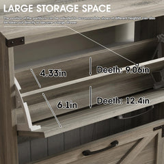 Maupvit 24 W Farmhouse Shoe Cabinet Storage for Entryway