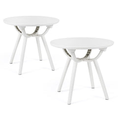 Tangkula Outdoor 20" Round Patio Bistro Table (1/2 Pack)