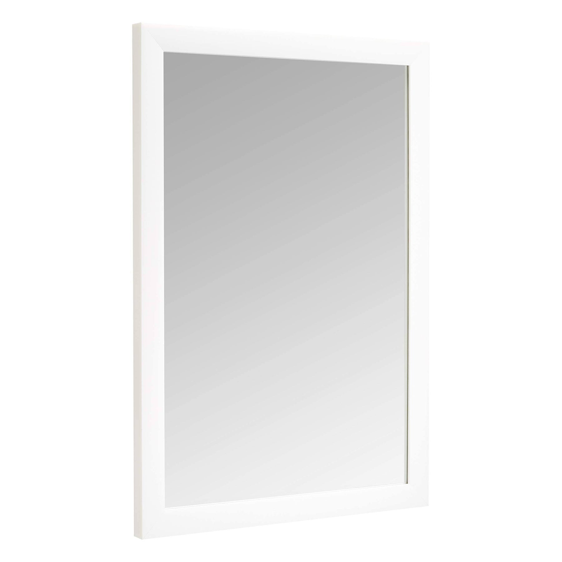 AmazonBasics Rectangular Wall Mirror - 20" x 28", Standard Trim, White