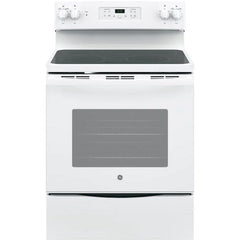Ge? Appliances 30??free - Standing Electric Range Model JB645RKSS in Stainless Steel. APPROXIMATE DIMENSIONS (Hxwxd) 47 Height x 29 7/8 Width x 28 Dimension In. Two 9"/6" Power Boil Elements, Self - Clean Oven and Dual - Element Bake