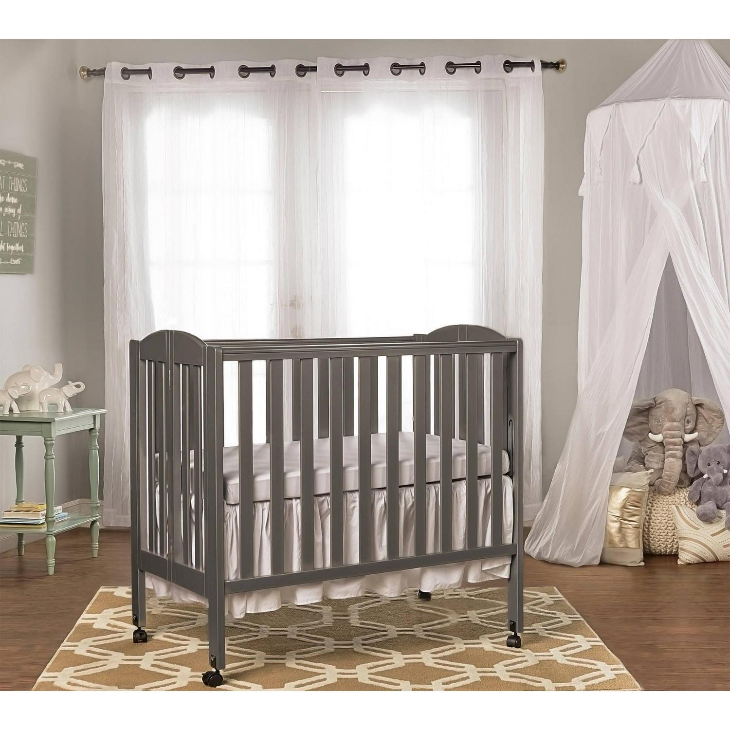 Dream on Me 3 - in - 1 Portable Crib Gray