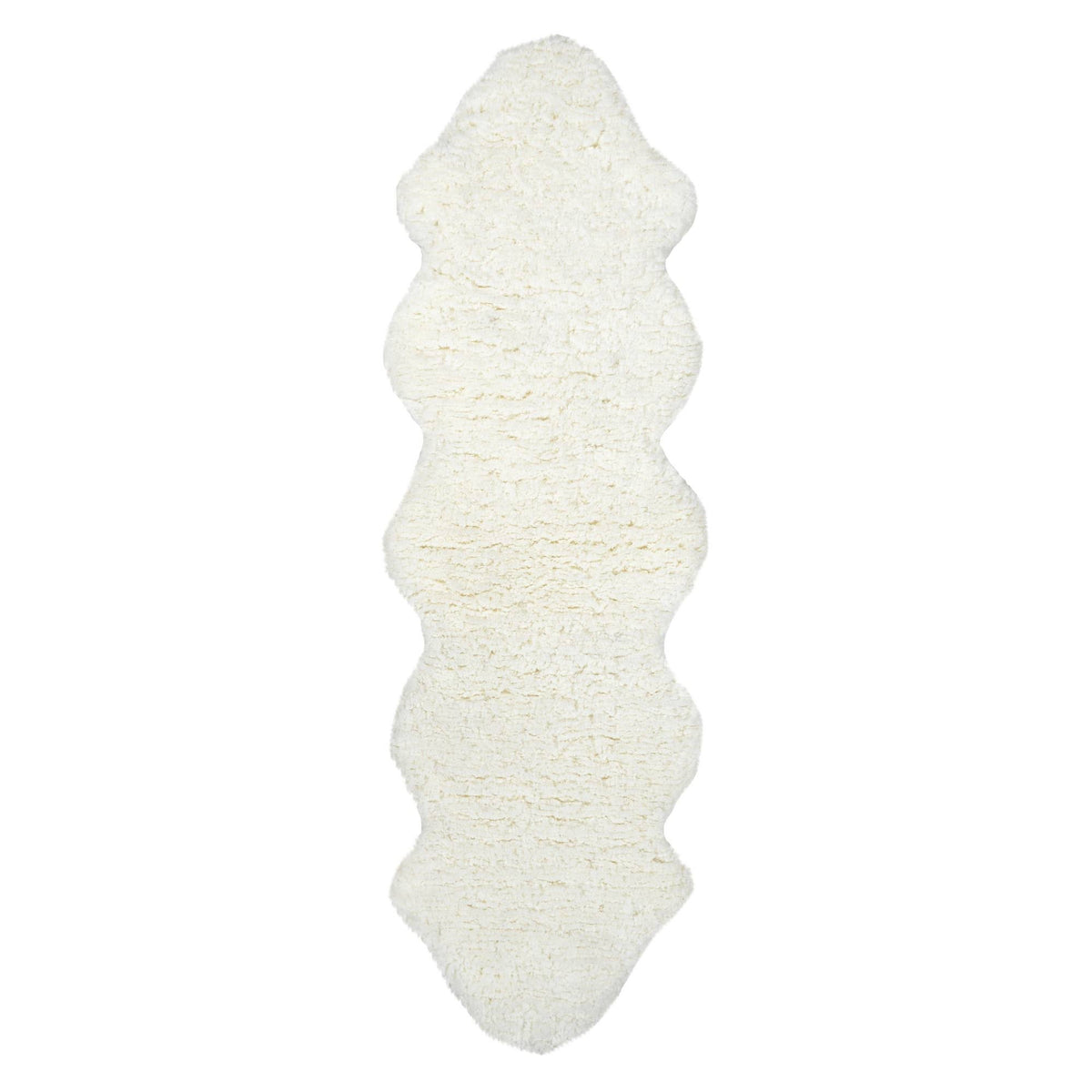 nuLOOM Hand Tufted Double Pelt Faux Sheepskin Area Rug, Off-white