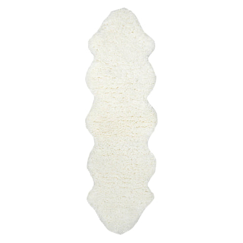 nuLOOM Hand Tufted Double Pelt Faux Sheepskin Area Rug, Off-white