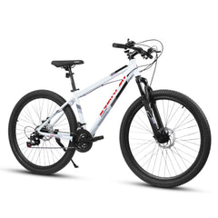 27" Mountain Bike, 21 - Speed Dual Disc Brakes with Aluminum Frame - Black