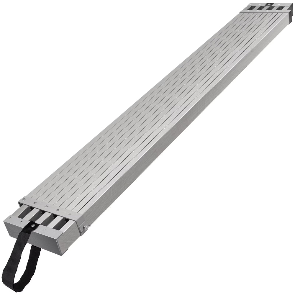 VEVOR Telescoping Aluminum Work Plank, 8 - 13 Feet 500 lb Capacity, 12.5 in Width Aluminum Scaffold Plank, Extension Staging Plank with Skid - Proof Platform Scaffold Ladder Accessory