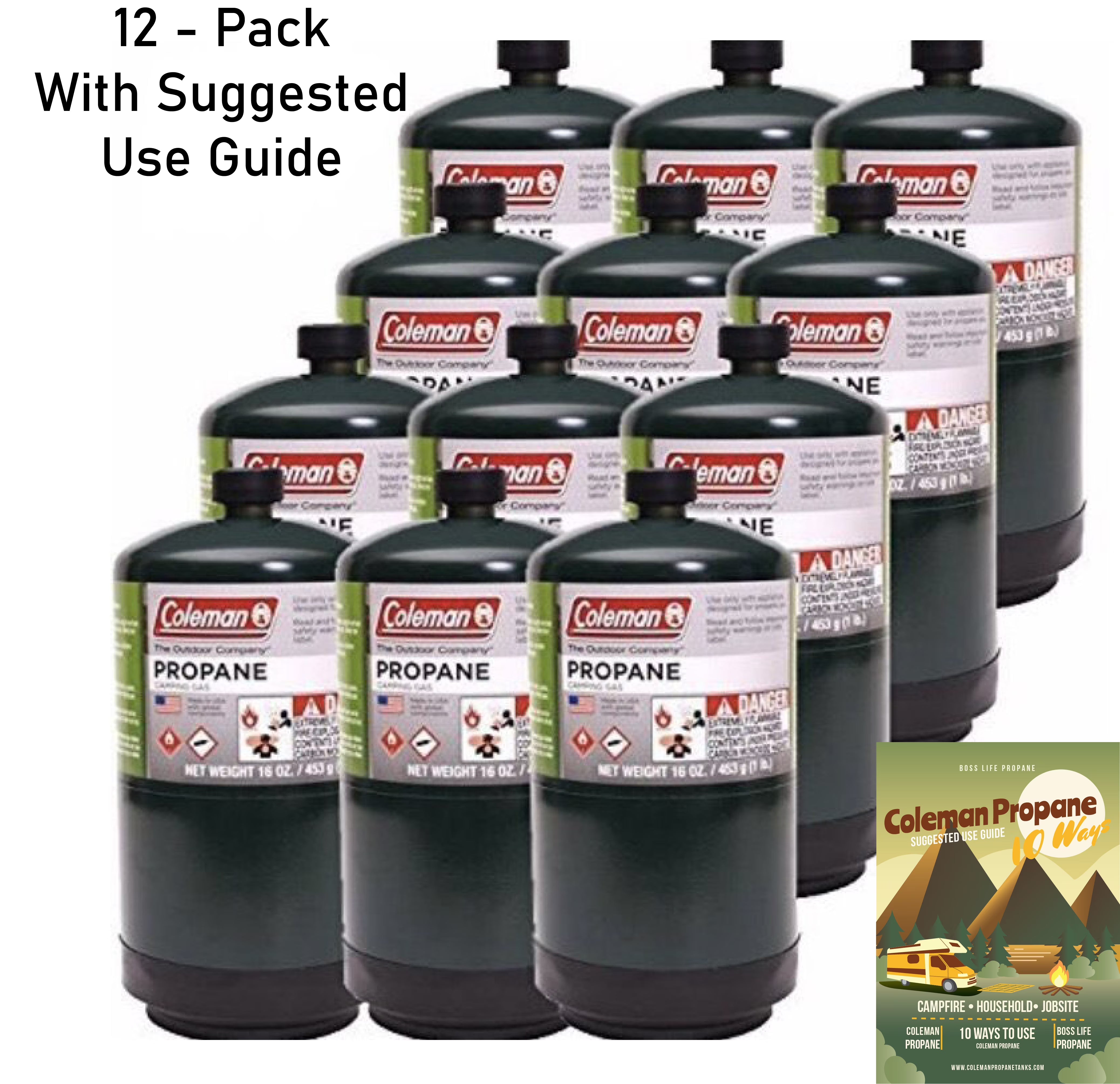 Coleman and Boss Life Delivery Propane Fuel Tank - 12 Cans