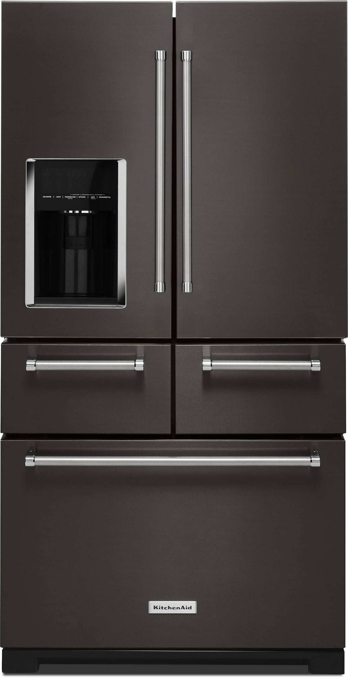 KitchenAid KRMF706EBS French Door Refrigerator - 36" - 25.8 cu ft - Black Stainless