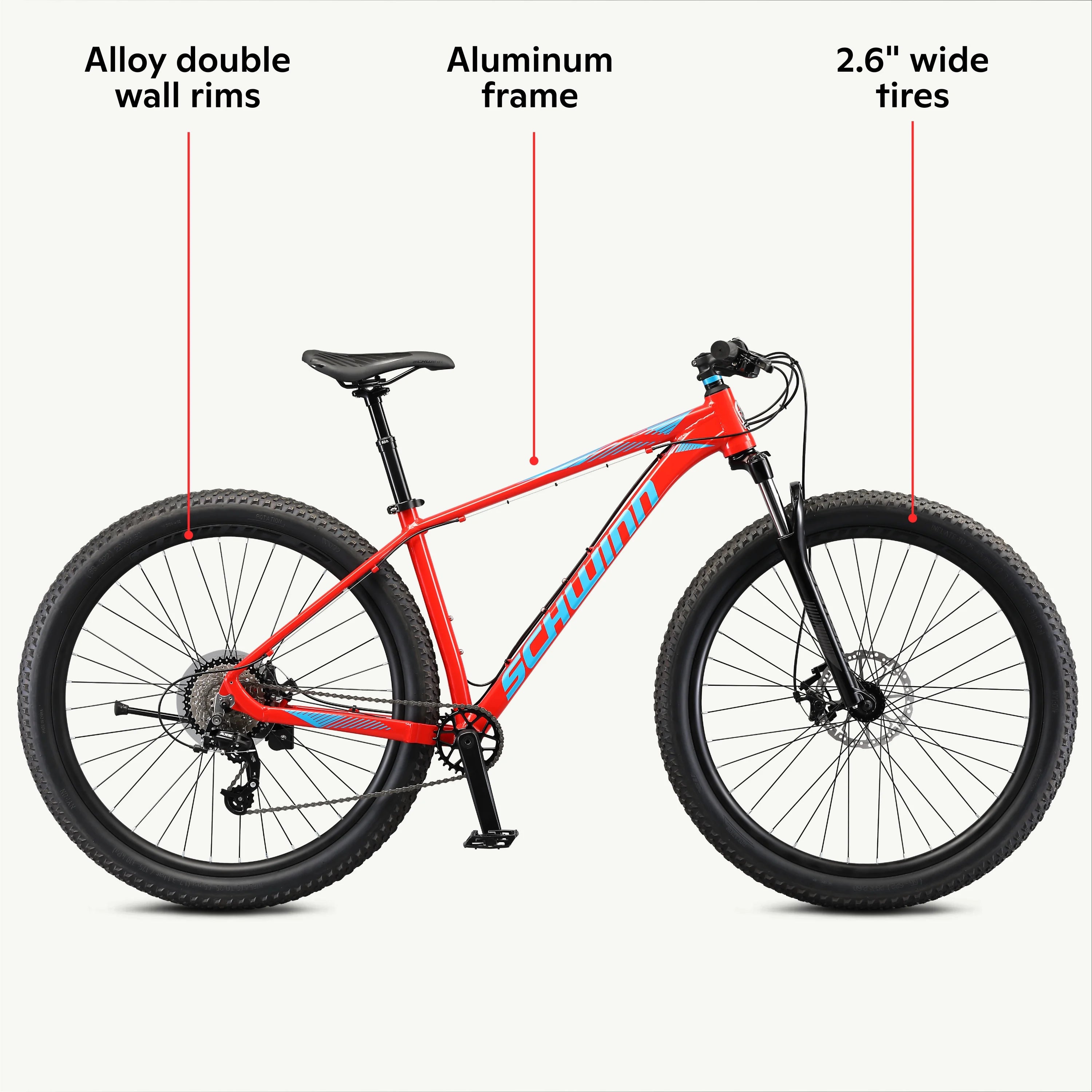 29 - In. Axum DP Mens Mountain Bike, Red, 19 - In. Frame