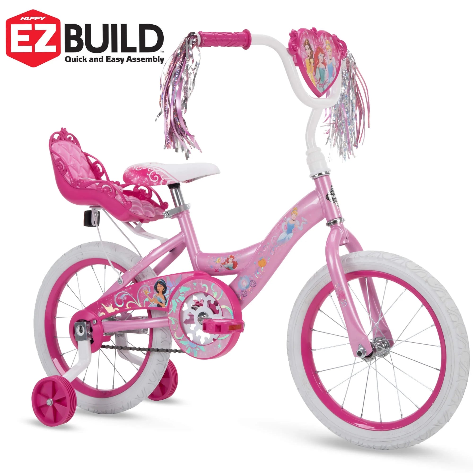 Princess Girls' 16" Sidewalk Bike with Training - Wheels by Huffy, Pink