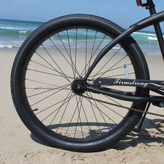 Firmstrong Bruiser Single Speed Men'S 26 in Beach Cruiser Bike, Black
