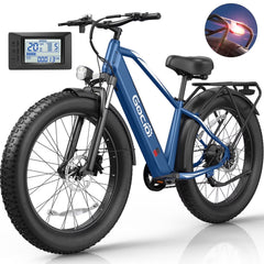 Gocio Electric Bike, 26"x4.0" Fat Tire E - Mountain Bike, Peak 1000W Motor, 28MPH 48V 15ah Battery Removable Ebike for Off Road, Sand, UL2849