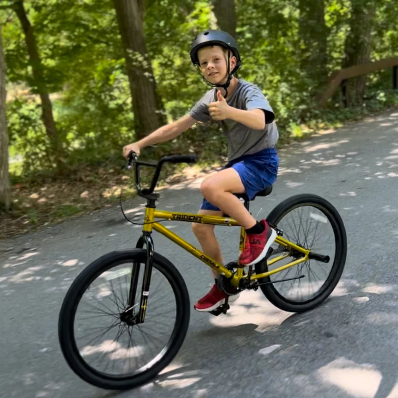 Cubsala 24 in BMX Race Bike Trident Bicycles Beginner - Level to Advanced Riders with 2 Pegs Trick Cycling and Professional Riding, Black