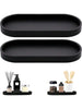 1pc / 2pcs Oval Vanity Tray, Bathroom Countertop Organizer Tray, Kitchen Sink Sponge Holder Soap Dispenser Silicone Tray For Perfume Jewelry Candle