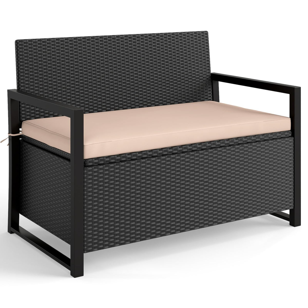 Tangkula 40 Gallon Outdoor Bench with Storage for Backyard