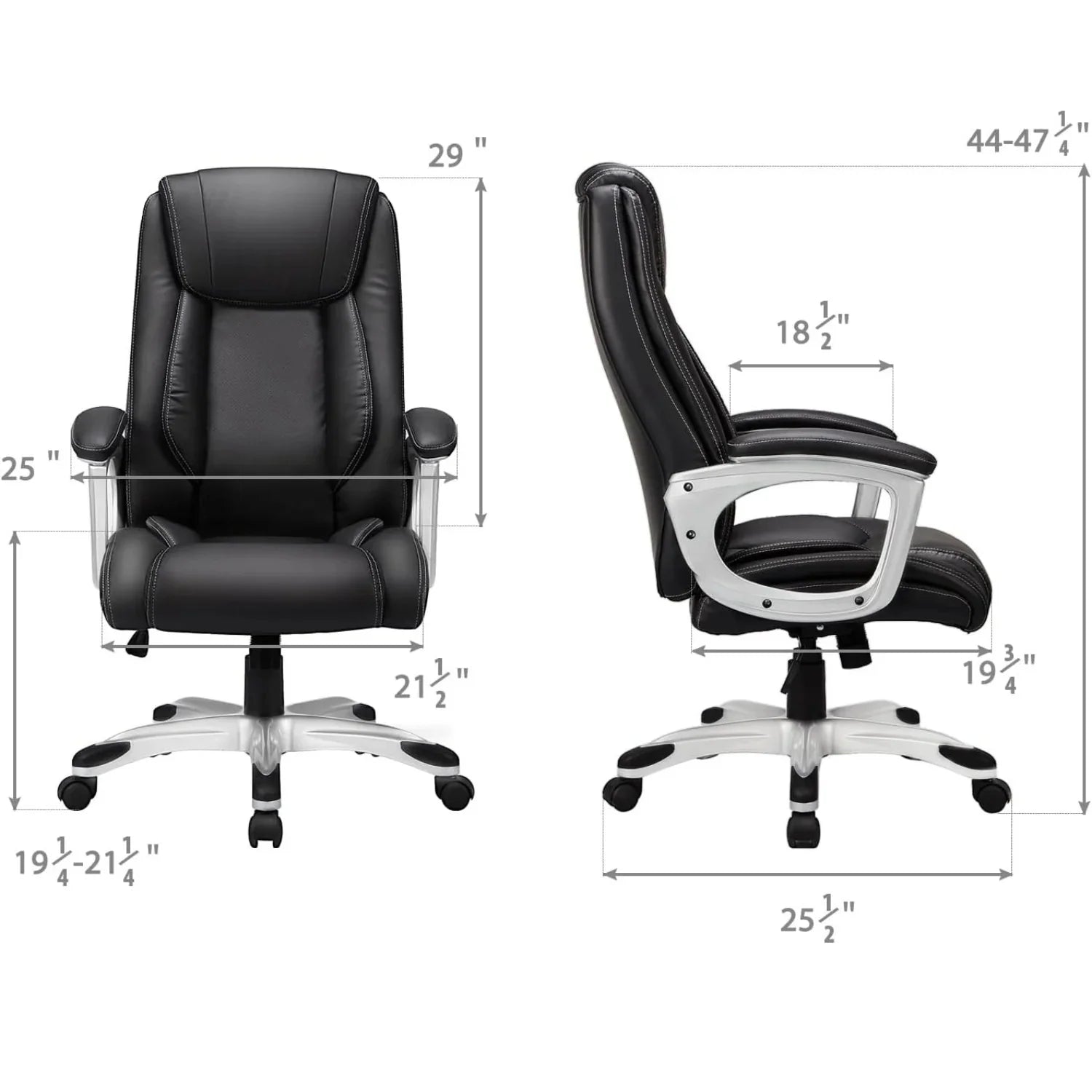 AECOJOY Office Chair Ergonomic, Leather Office Chair with High Back