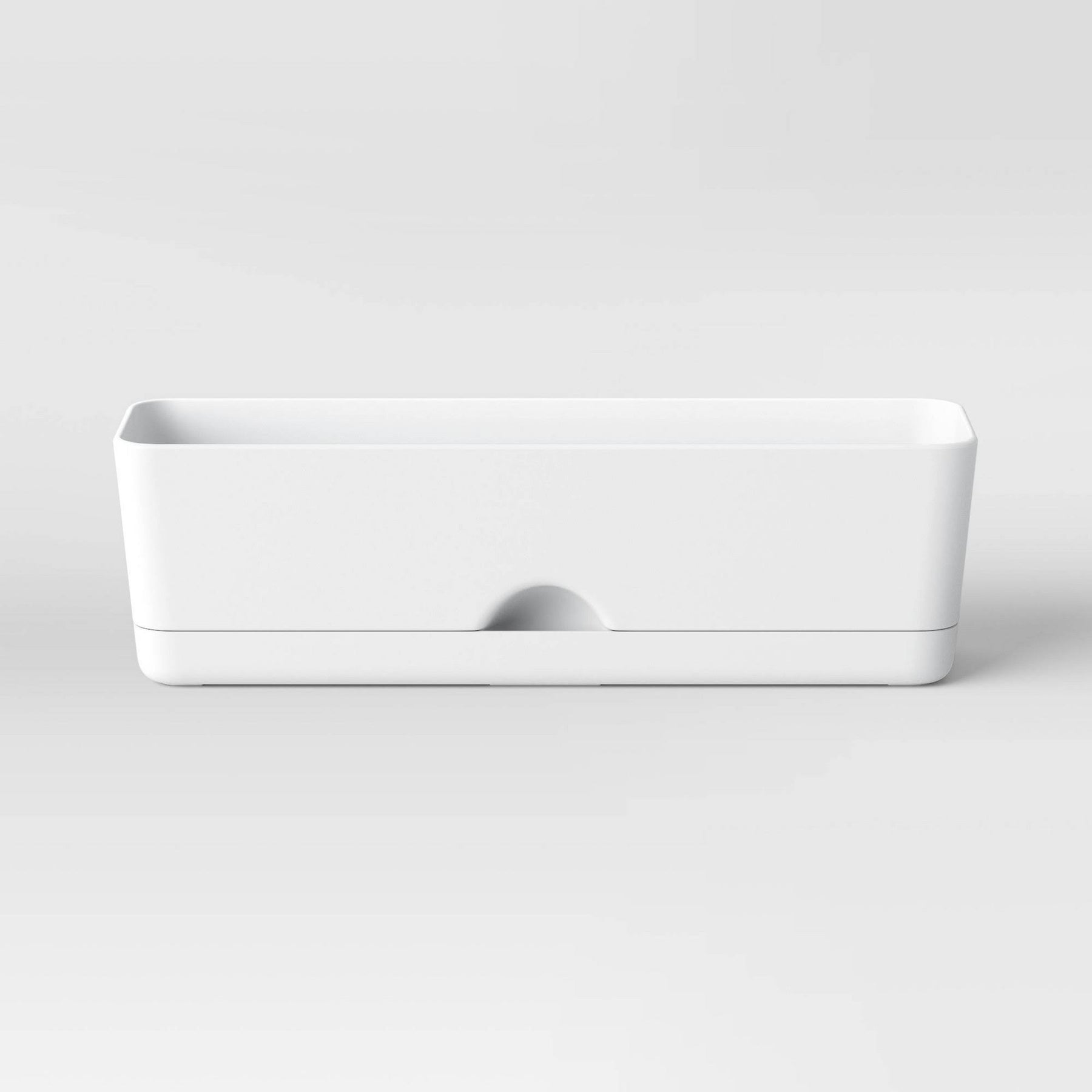 16"x5" Indoor/Outdoor Rectangular Self-Watering Window Box White - Room Essentials