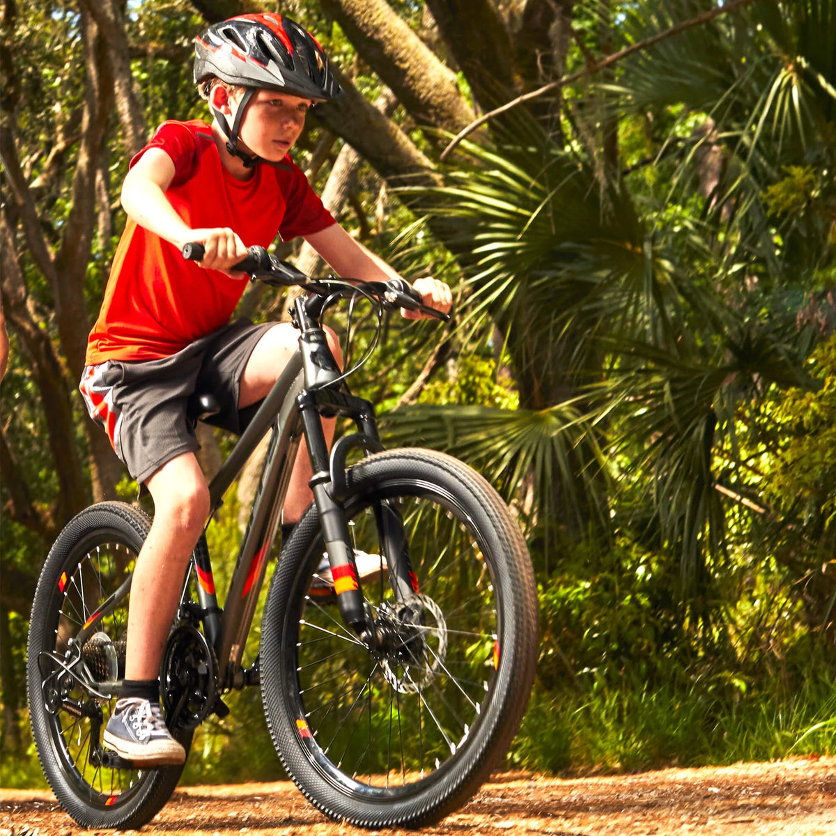 24" Scout Boys' Hardtail 21 - Speed Mountain Bike with Disc Brakes