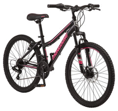 Mongoose 24 - In. Excursion Unisex Mountain Bike, Black, 21 Speeds