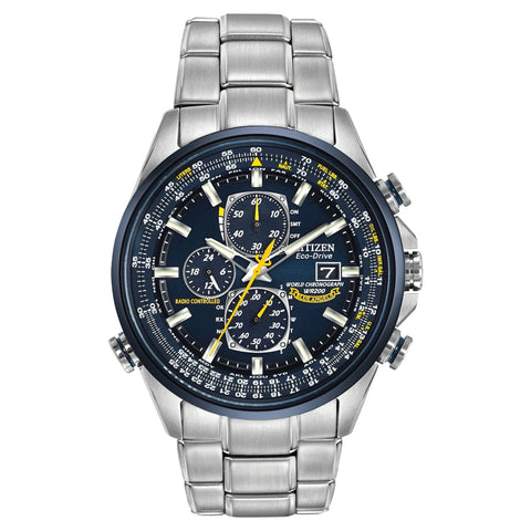 Citizen Men'S Eco Drive Blue Angels World Chronograph AT Watch AT8020, 54 L